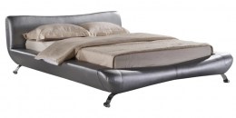 Moderná čalúnená kožená posteľ na mieru A45