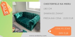Chesterfield -zelený -výpredaj