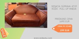 Kožená sedačka Cube - výpredaj