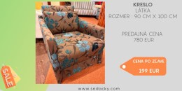 Kreslo - atyp- hnedá látka výpredaj