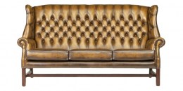 Atlanta - Luxusná kožená sedačka s drevenou podnožou na mieru