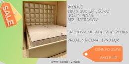 Posteľ s vysokým čelom - výpredaj