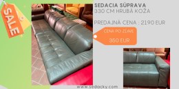 Kožená sedačka s polohovateľnými záhlavníkmi - výpredaj